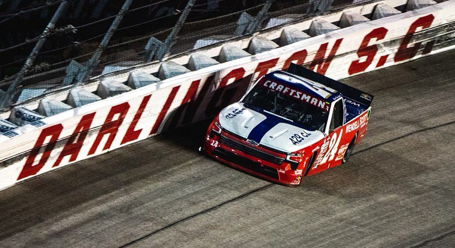 Rajah Caruth drives at Darlington