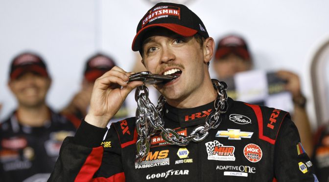 Featured image for Christian Eckes wins at Darlington for second Truck Series victory of 2023