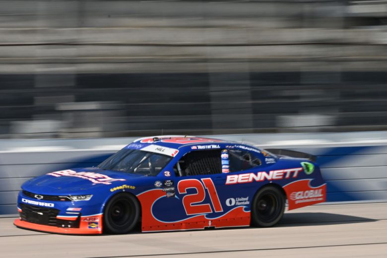 Austin Hill drives at Darlington