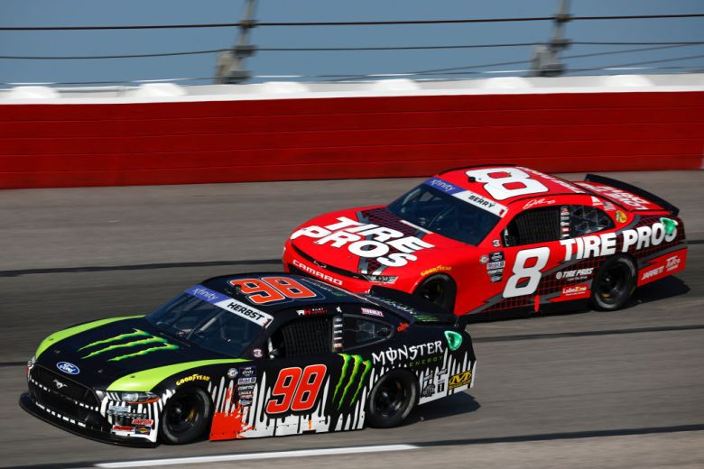 Riley Herbst and Josh Berry drive at Darlington