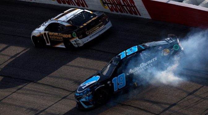 Featured Image for Ross Chastain, Martin Truex Jr. collide in battle for Stage 2 victory at Darlington