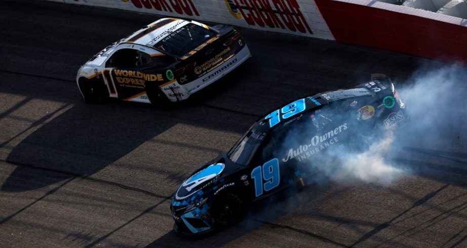 Martin Truex Jr. spins out at Darlington Raceway following contact with Ross Chastain.