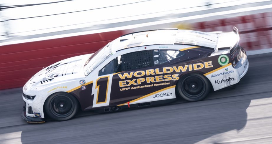 Ross Chastain races at Darlington Raceway.