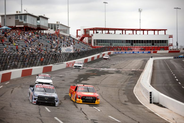Trucks drive at North Wilkesboro