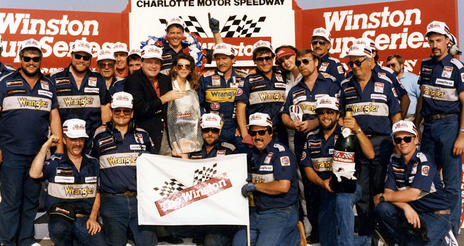 Dale Earnhardt and his team celebrate in Victory Lane