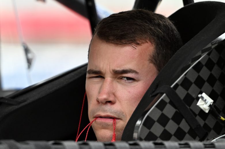 CONCORD, NORTH CAROLINA - MAY 26: Ben Rhodes, driver of the #99 Campers Inn RV Ford, sits in his truck during qualifying for the NASCAR Craftsman Truck Series North Carolina Education Lottery 200 at Charlotte Motor Speedway on May 26, 2023 in Concord, North Carolina. (Photo by Logan Riely/Getty Images)