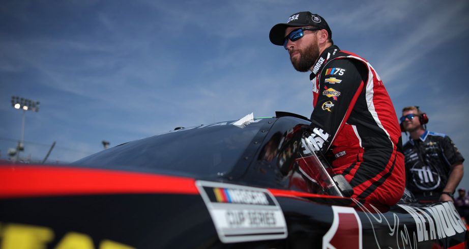 Ross Chastain climbs into his NASCAR Cup Series car at Gateway