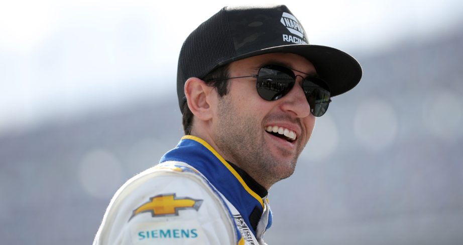 Chase Elliott looks onward with a smile.