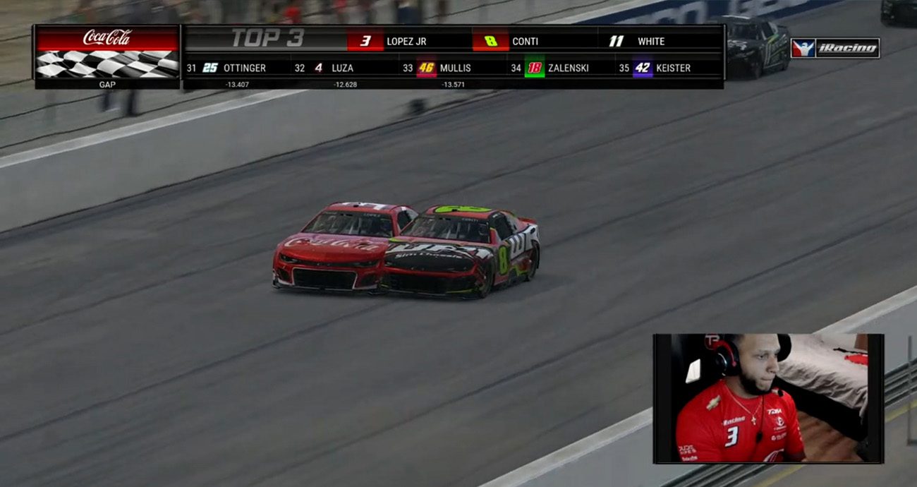 eNASCAR: Jordy Lopez Jr. holds off Conti for win | NASCAR