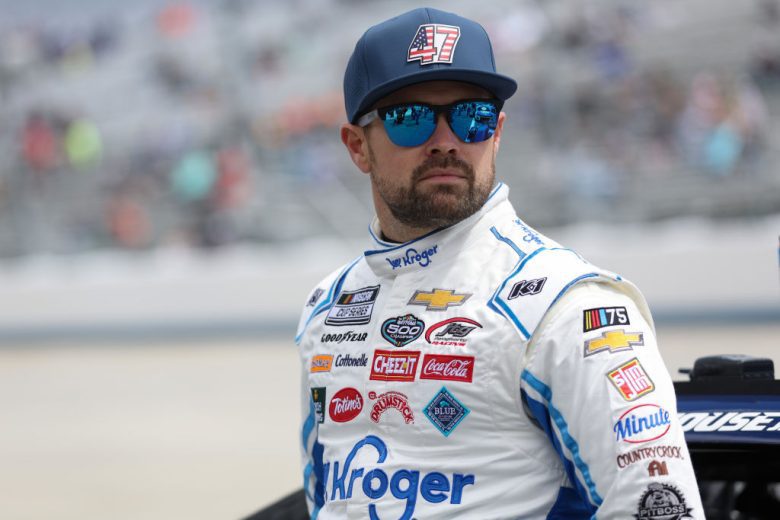 Ricky Stenhouse Jr. looks on