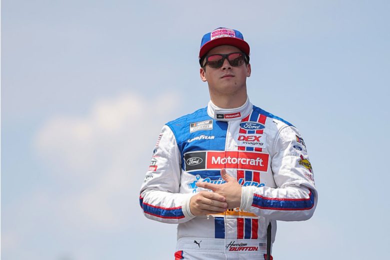 Harrison Burton looks on