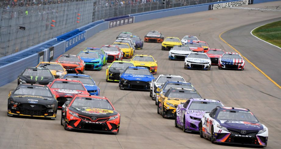 Cup cars race at Nashville