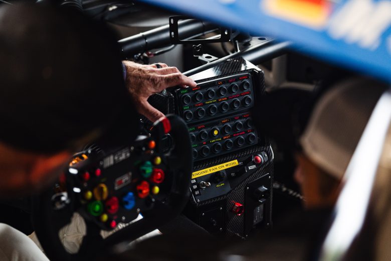 Detail of the Garage 56 entry's interior at Goodwood Festival of Speed