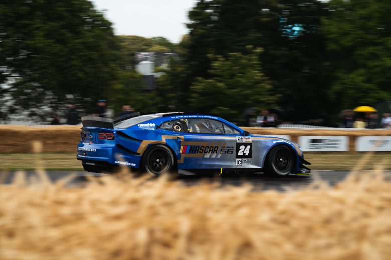 The Garage 56 entry in the rain at Goodwood.