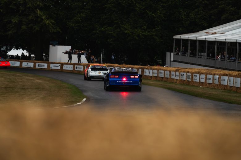 The Garage 56 entry in the rain at Goodwood.