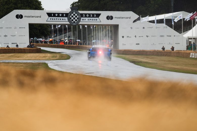 The Garage 56 entry in the rain at Goodwood.