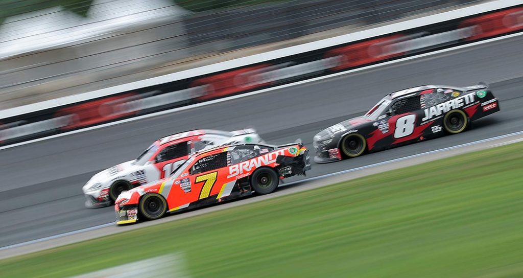 Justin Allgaier rallies for sixth at New Hampshire NASCAR