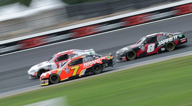 Featured image for Justin Allgaier rallies after penalty and crash, just misses top-five outcome at New Hampshire