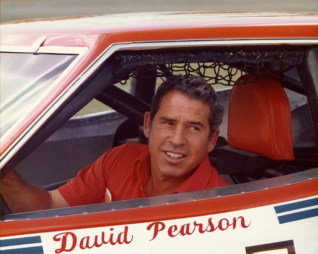 David Pearson sits in his car, looking out, in this 1979 photo