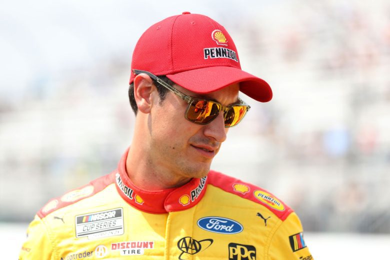 Logano looks down