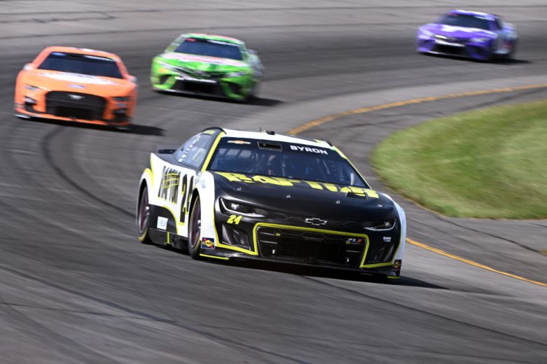 William Byron races at Pocono Raceway.