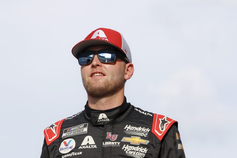 William Byron walks on pit road