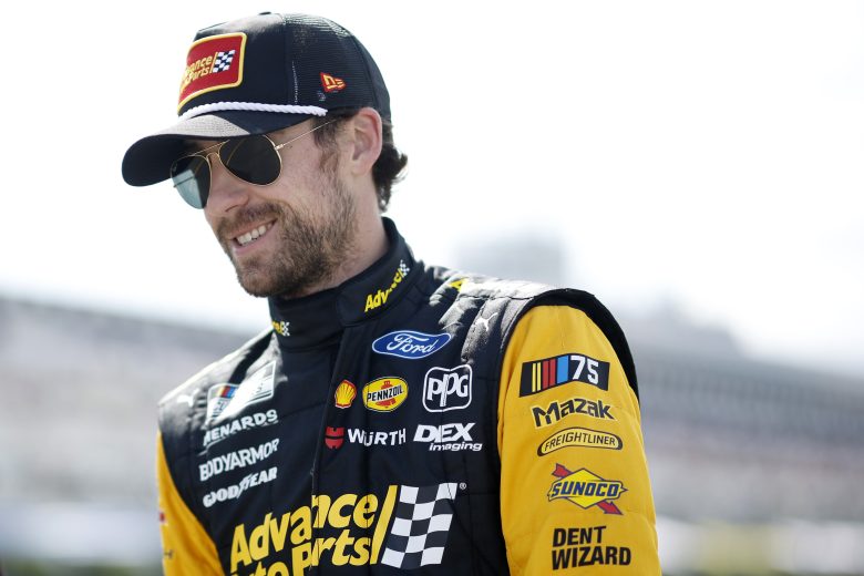 Ryan Blaney smiles on pit road