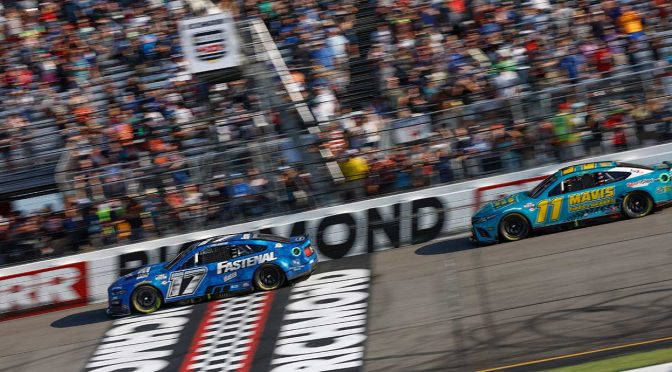 Denny Hamlin a runner-up at Richmond after final restart, Larson contact
