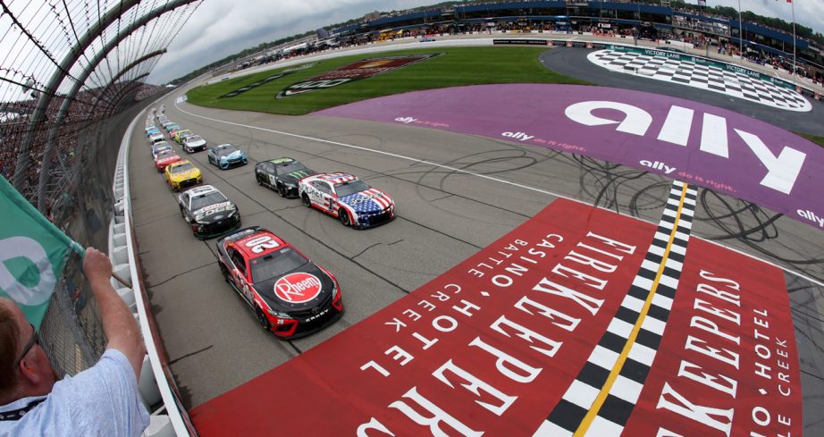 Christopher Bell leads field to green at Michigan