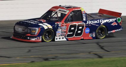Ty Majeski races at Lucas Oil Indianapolis Raceway Park.