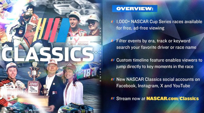 NASCAR adds to digital experience with new ‘NASCAR Classics’ video archive