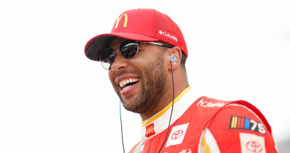 Bubba Wallace smiles