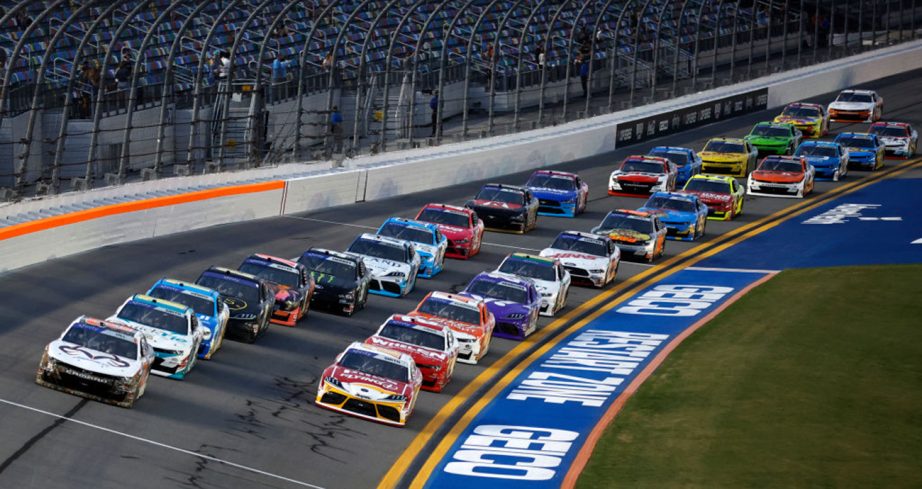 Xfinity cars drive at Daytona