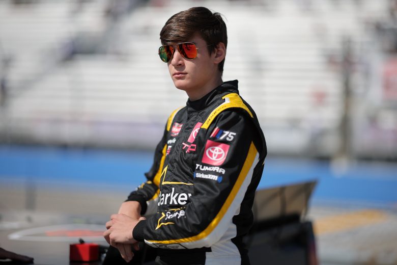 William Sawallich stands on pit road