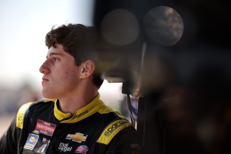 Nick Sanchez stands on pit road
