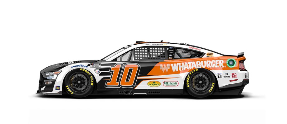 A general rendition of Aric Almirola's No. 10 Ford.