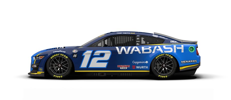 A general rendition of Ryan Blaney's No. 12 Ford.