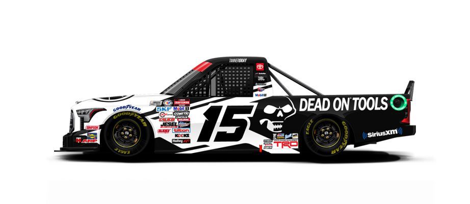 A general rendition of Tanner Gray's No. 15 Toyota.