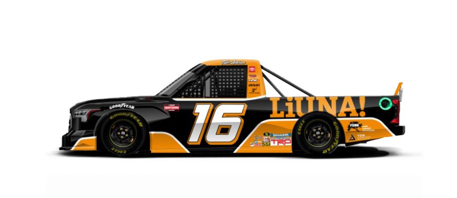 A general rendition of Tyler Ankrum's No. 16 Toyota.