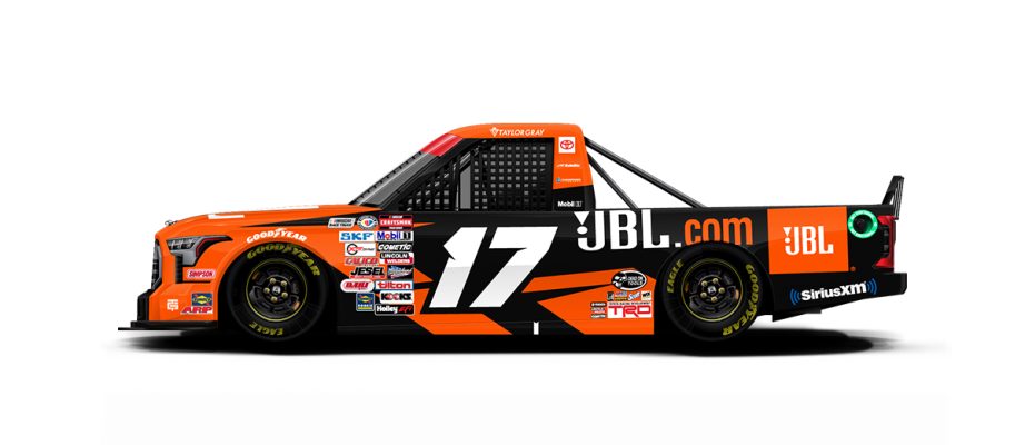 A general rendition of Taylor Gray's No. 17 Toyota.