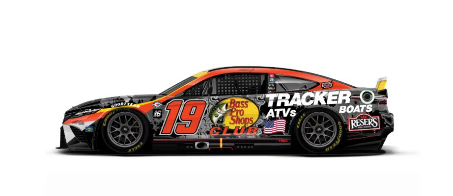 A general rendition of Martin Truex Jr.'s No. 19 Toyota.
