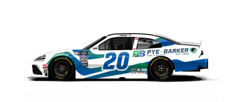 A general rendition of John Hunter Nemechek's No. 20 Toyota.