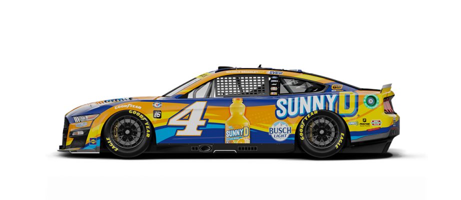 A general rendition of Kevin Harvick's No. 4 Ford.
