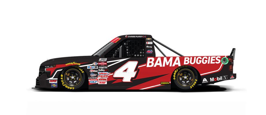 A general rendition of Chase Purdy's No. 4 Chevrolet.