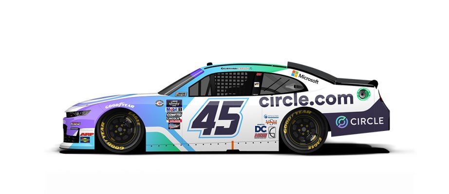 A general rendition of Rajah Caruth's No. 45 Chevrolet.