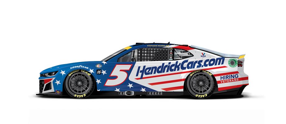 A general rendition of Kyle Larson's No. 5 Chevrolet.