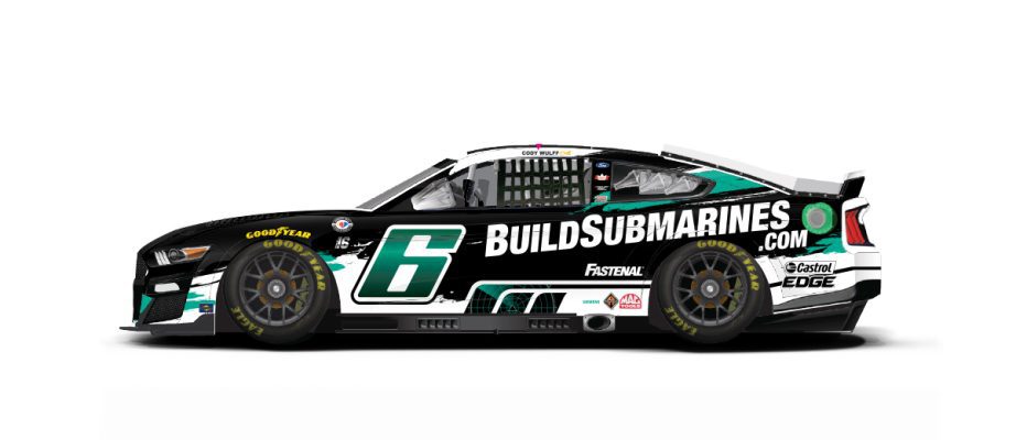 A general rendition of Brad Keselowski's No. 6 Ford.
