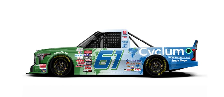 A general rendition of Jake Drew's No. 61 Toyota.