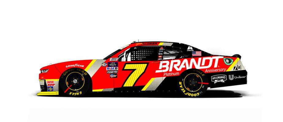 A general rendition of Justin Allgaier's No. 7 Chevrolet.