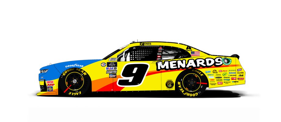 A general rendition of Brandon Jones' No. 9 Chevrolet.